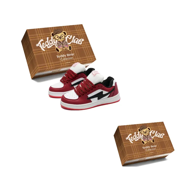 

Teddy Bear Collection Низкие скейтерские кроссовки унисекс бордовые, цвет Burgundy