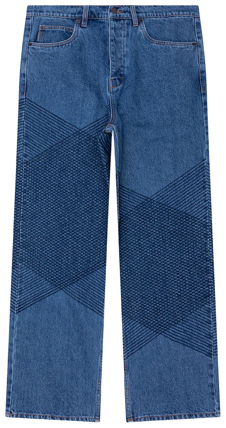 

Джинсы Pleasures Grid Embroidered Baggy Jeans