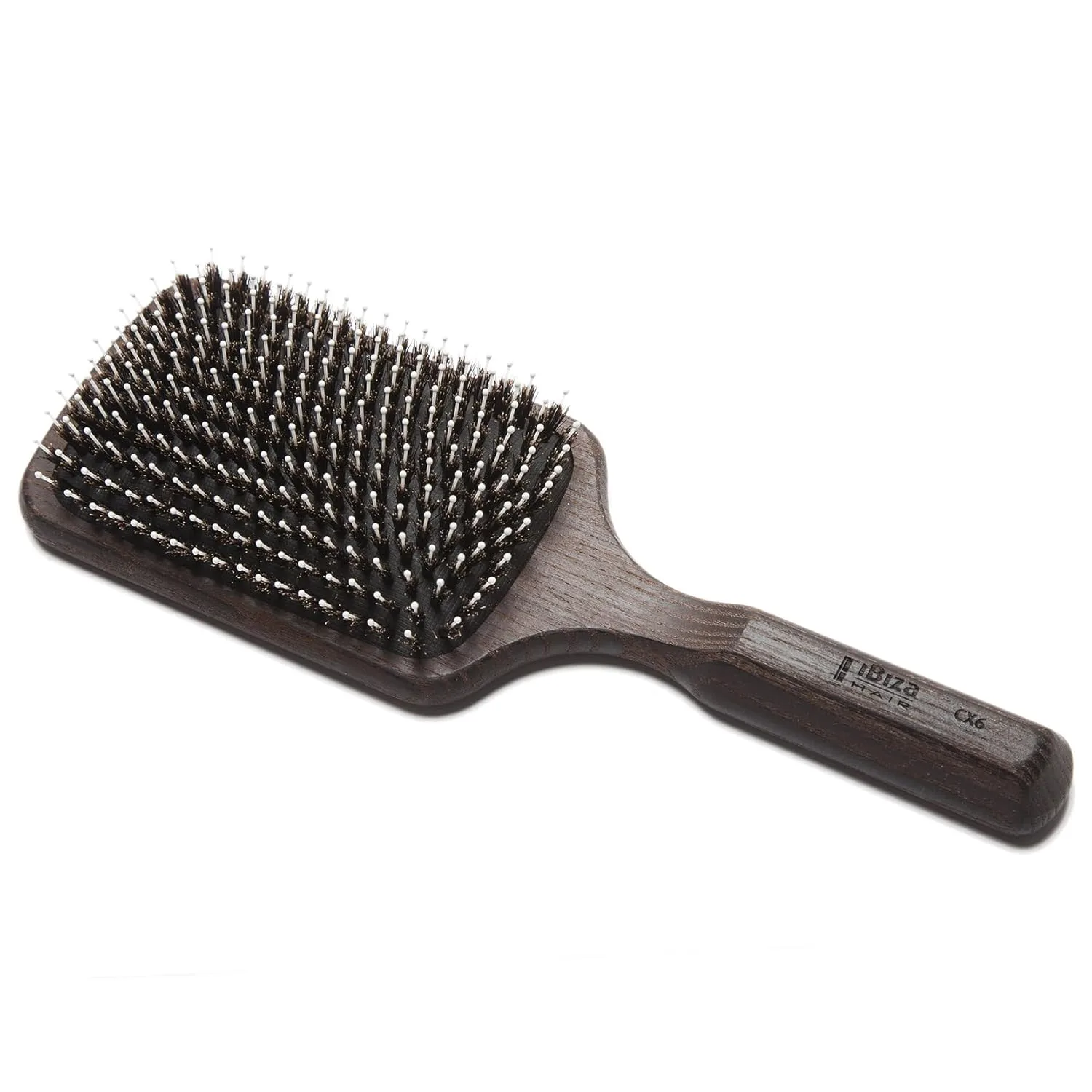 Профессиональные щетки для волос Ibiza Hair Professional CX Series: круглые, лопатообразные и овальные. CX6 - Паддл-щетка, щетина кабана, с шариками на концах