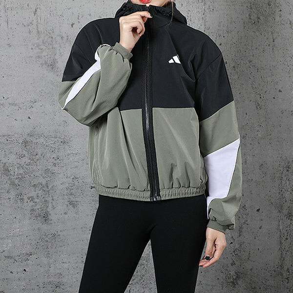 Куртка wb цвет куртка чёрно-зелёная Adidas, зеленый — фото 3