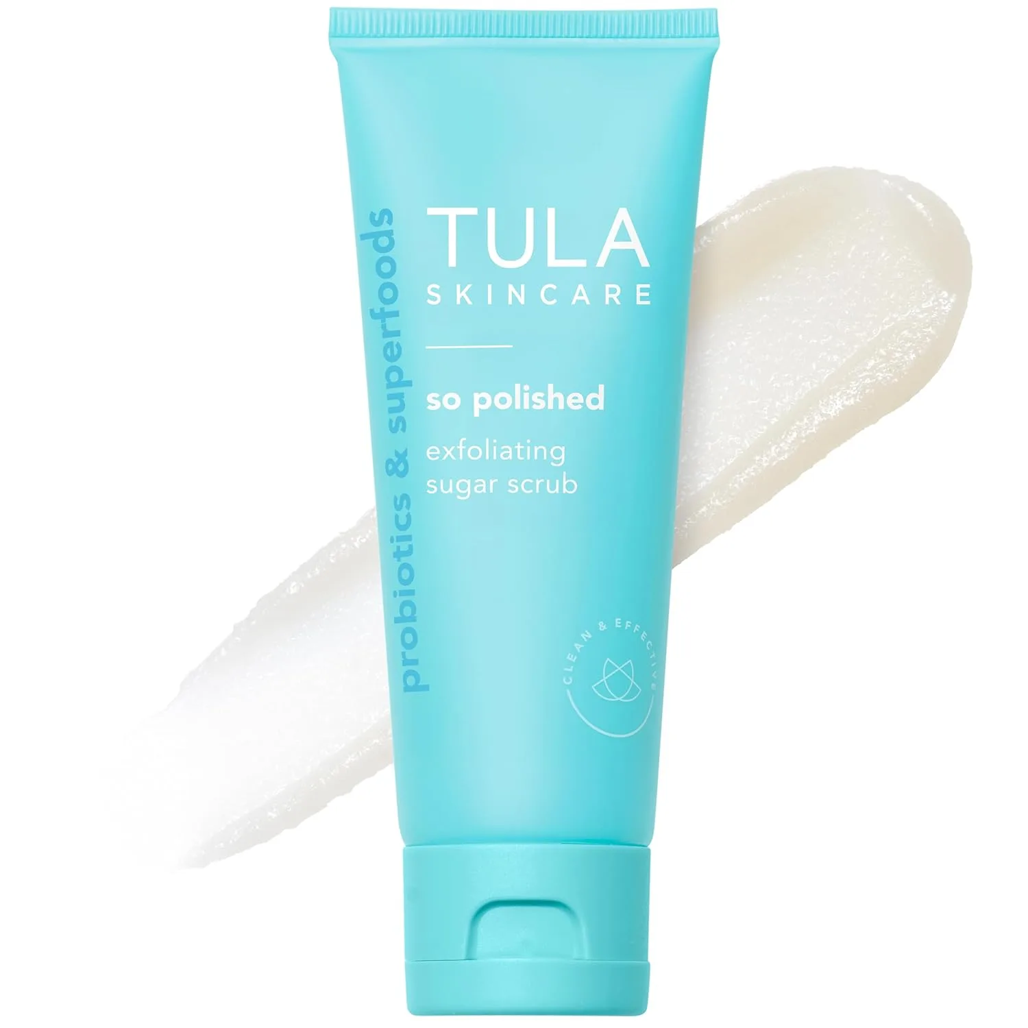 Отшелушивающий сахарный скраб для лица TULA Skin Care So Polished - мягко отшелушивает кожу благодаря экстрактам сахара, папайи и пребиотиков, делая цвет лица мягче и придавая ему сияние, 75 г. 82.22 г (1 шт.)