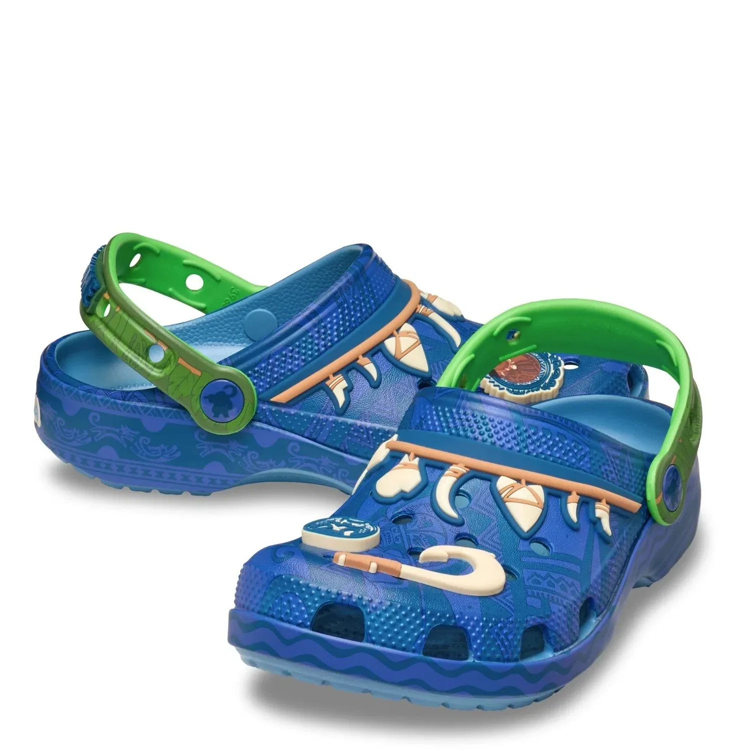 Crocs Disney Moana Maui Classic 211198-90H Clog Blue Slip On Shoes JAX478