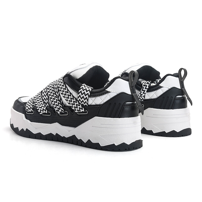Кроссовки Jifffly Skateboarding Shoes Unisex Swag, черный/белый — фото 4