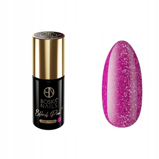 

Гибридный лак для ногтей с блестками, оттенок 373 Bflash Pink, 6 мл Boska Nails