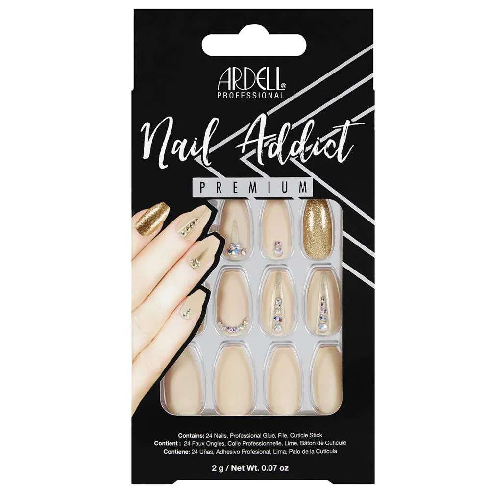 Набор накладных ногтей «Nude Jeweled» от ARDELL Nail Addict Ardell
