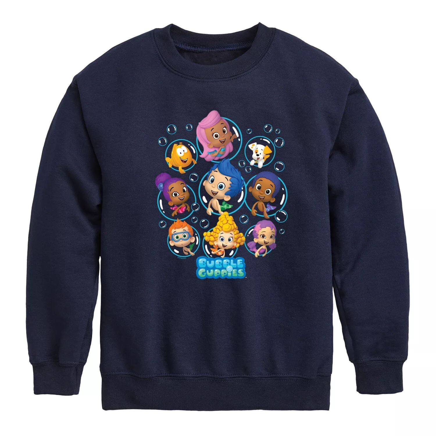 

Флисовая толстовка с рисунком Bubble Guppies Grid для мальчиков 8–20 лет Licensed Character, синий