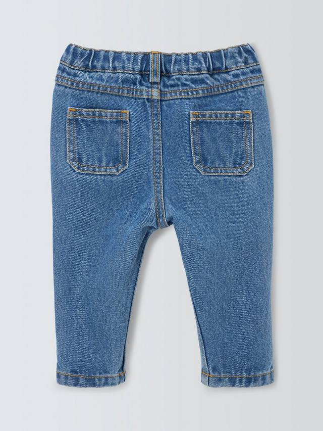 Детские хлопчатобумажные эластичные джинсы John Lewis, цвет Denim — фото 2
