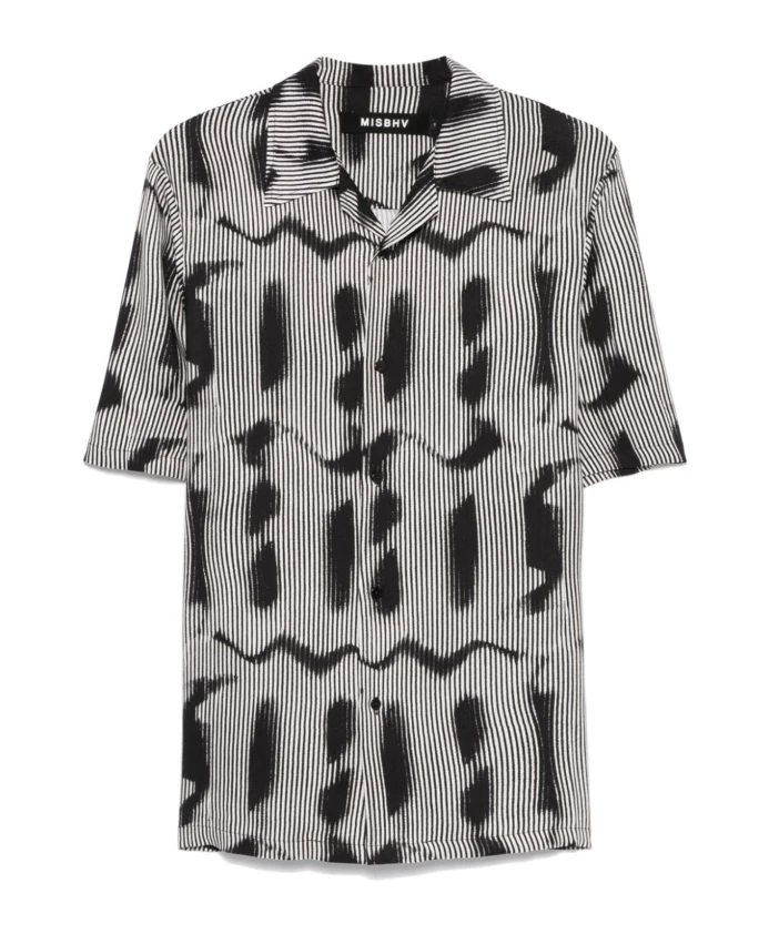 

Рубашка из вискозы с рисунком в виде брызг. Misbhv, мультиколор