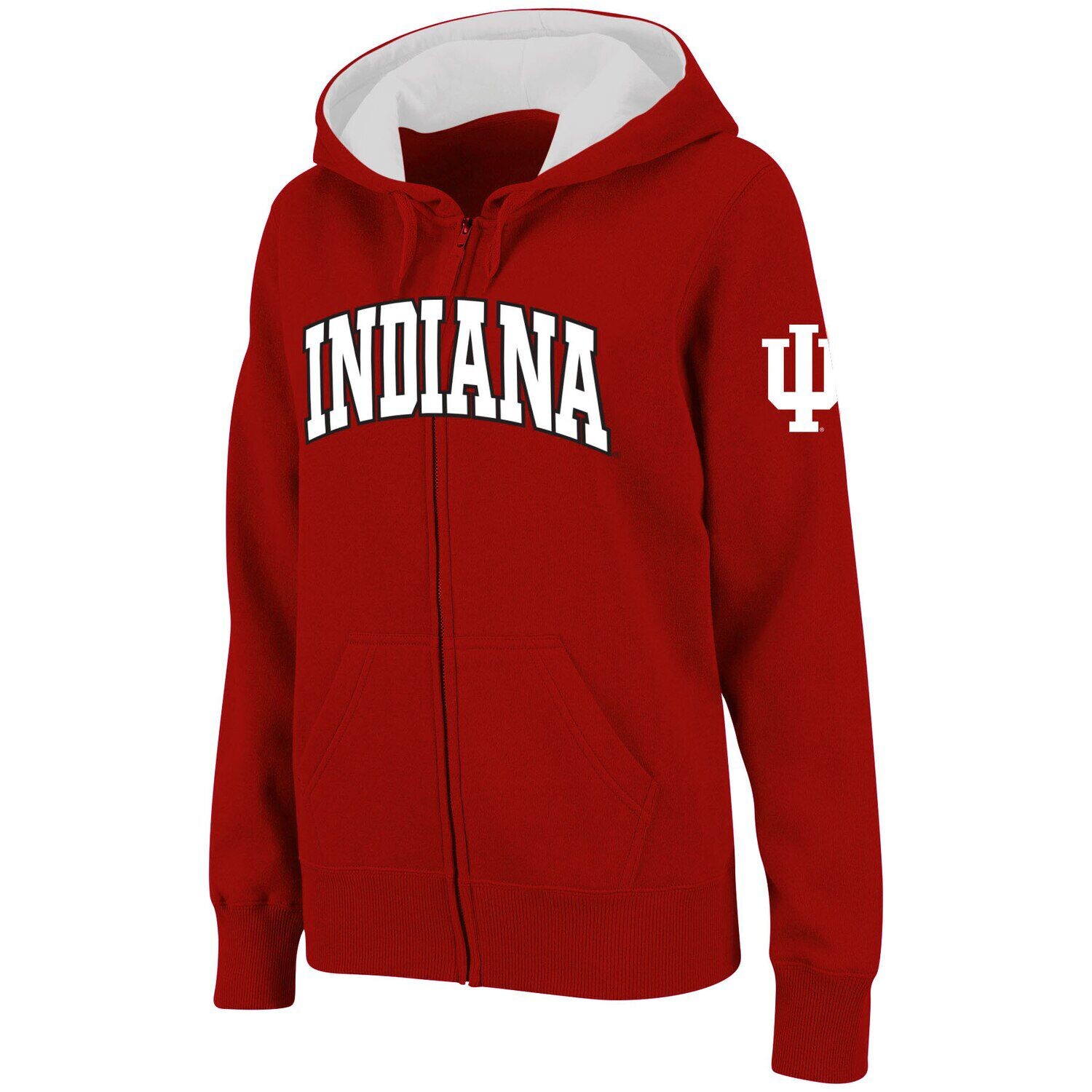 

Женские худи Stadium Athletic Crimson Indiana Hoosiers с капюшоном и молнией во всю длину с арочным именем Colosseum