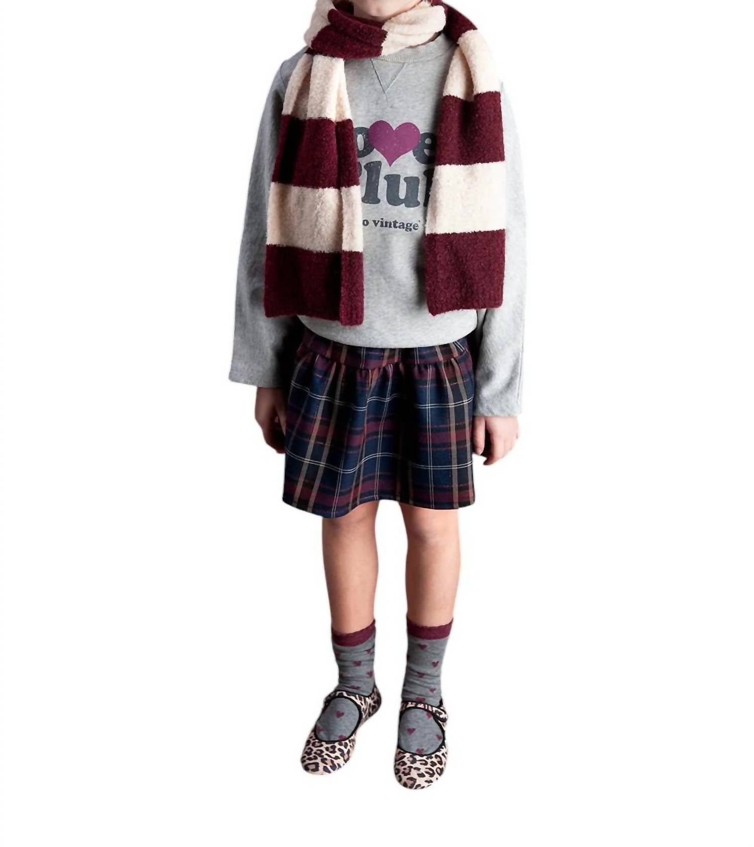 

Мини-юбка в клетку сине-голубая Tocoto Vintage