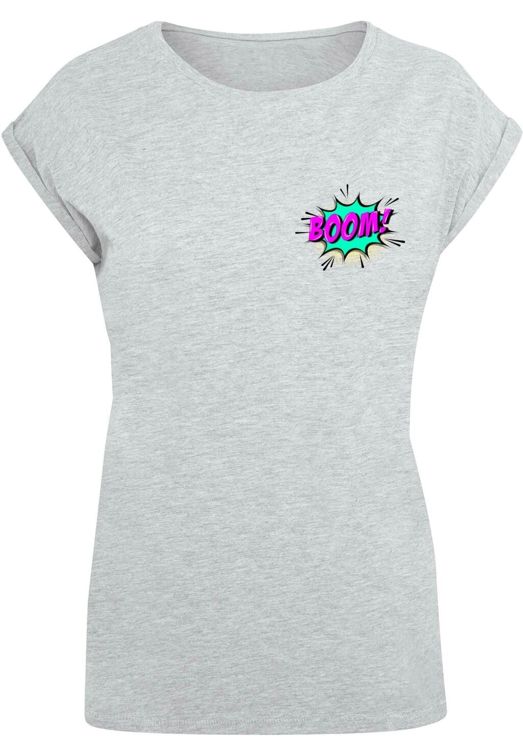 

Футболка с принтом BOOM COMIC EXTENDED SHOULDER TEE Merchcode, серый