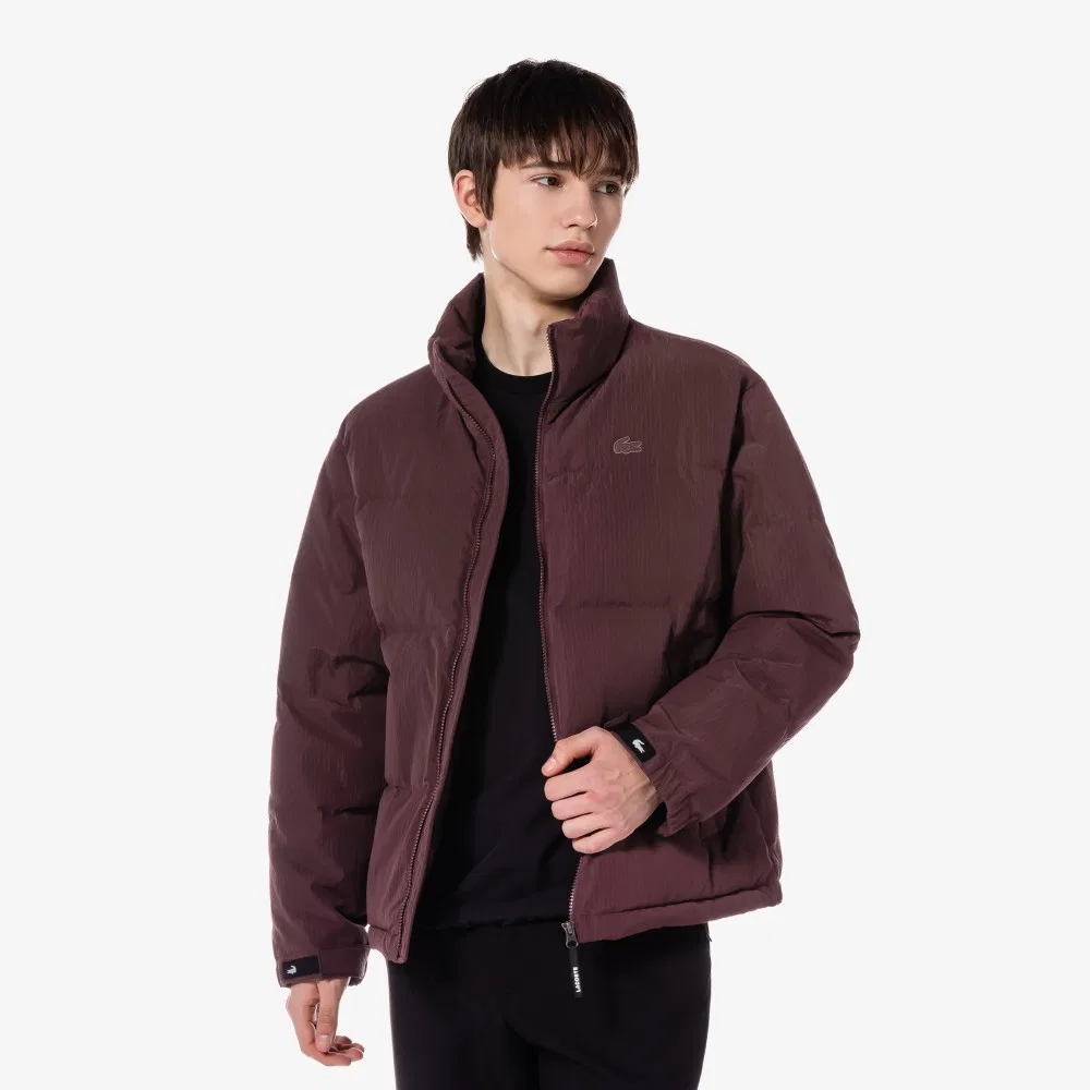 Мужская куртка-пуховик коричневого цвета от Lacoste — фото 3