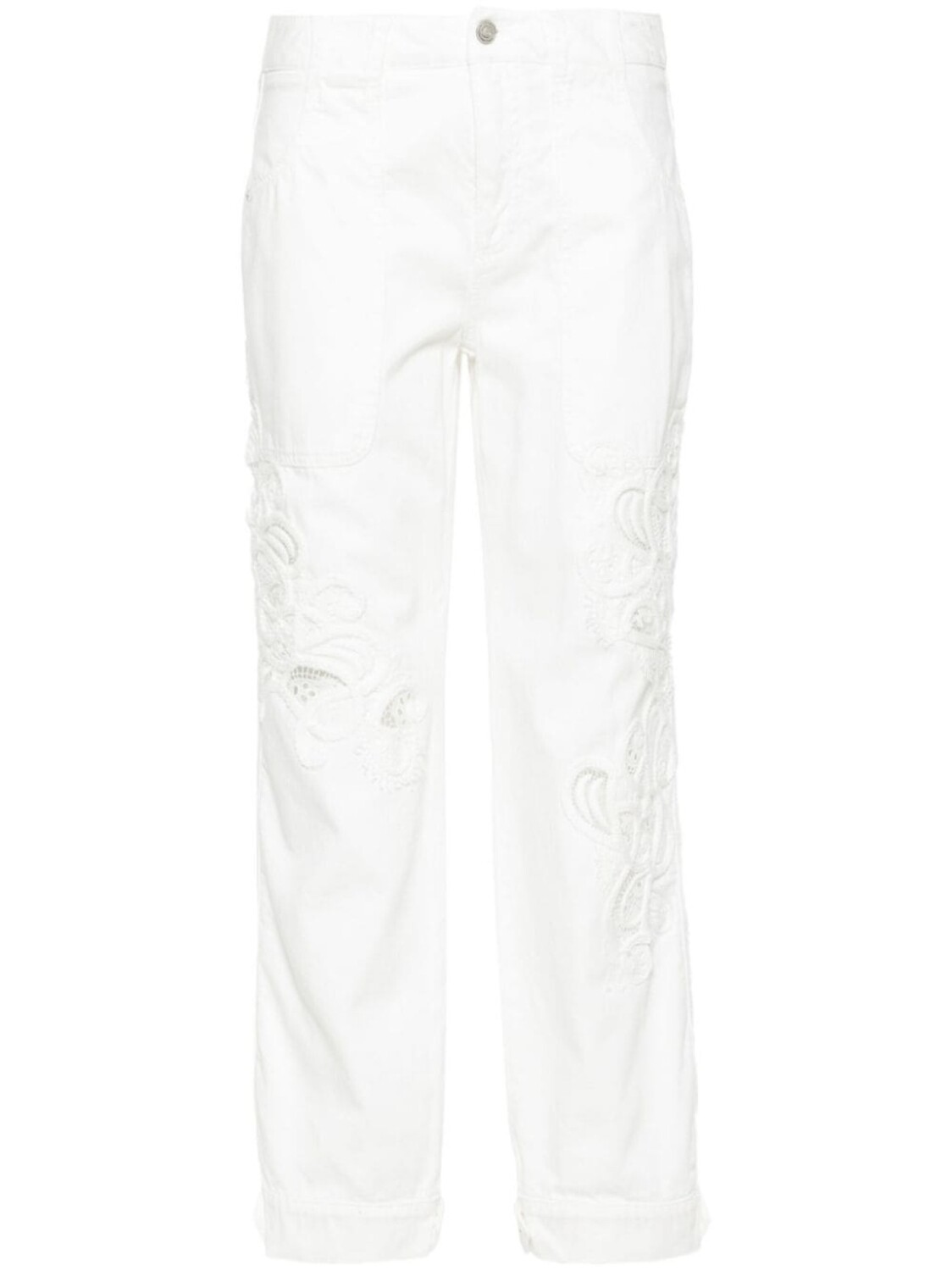 

Ermanno Scervino брюки с отделкой в технике макраме, белый
