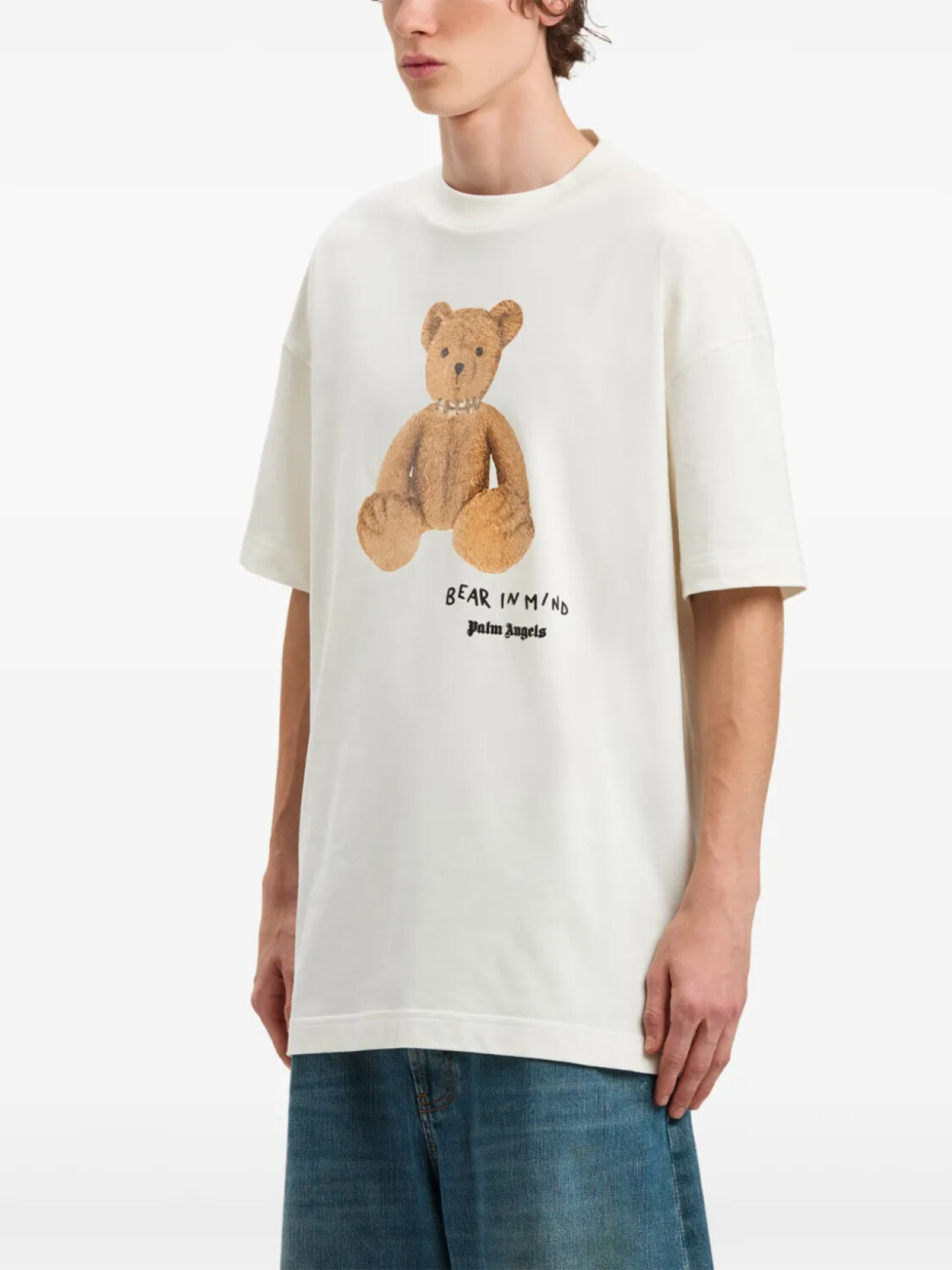Palm Angels футболка Bear In Mind, белый — фото 4