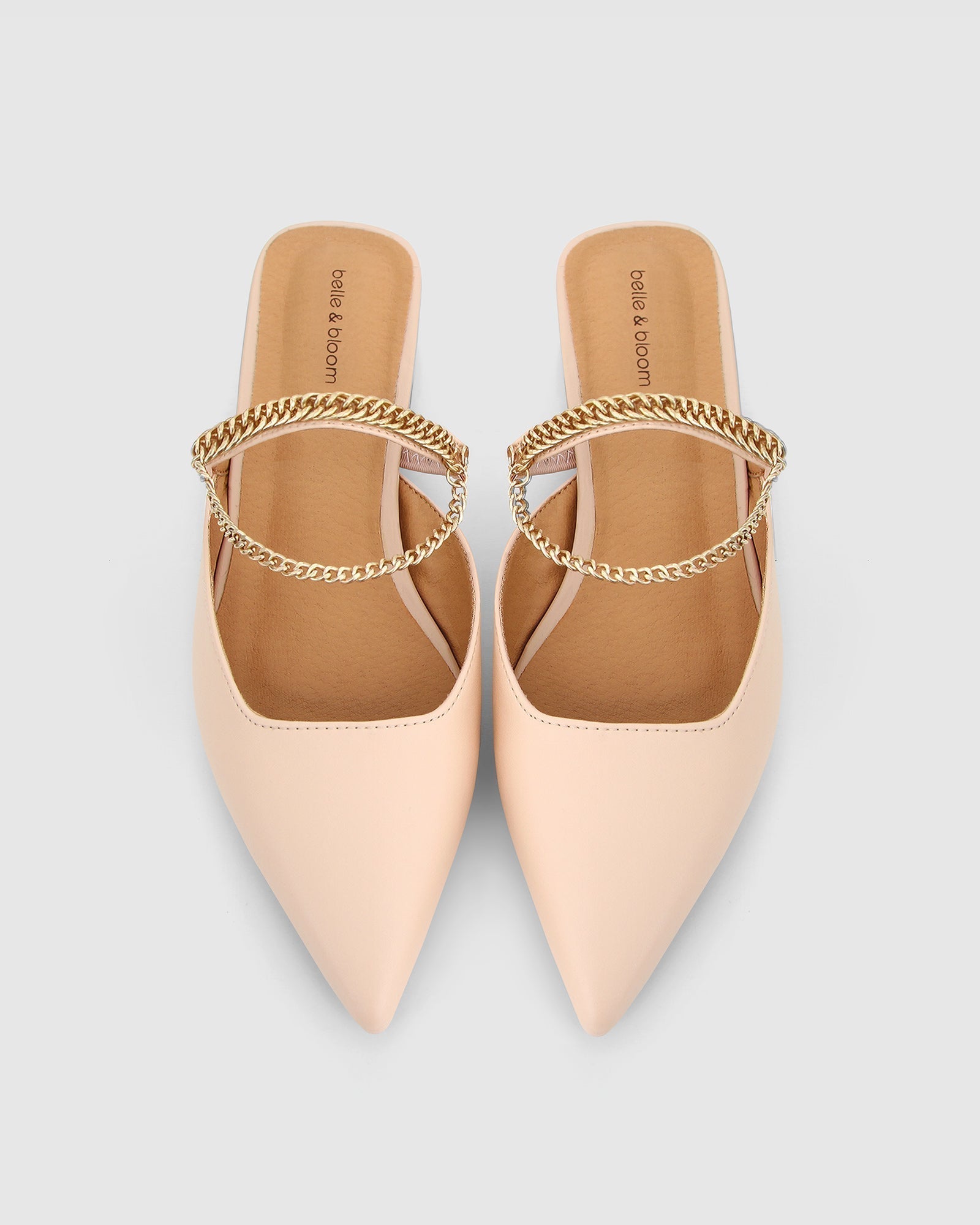 Кожаные туфли On The Go Flat Belle&Bloom, цвет nude