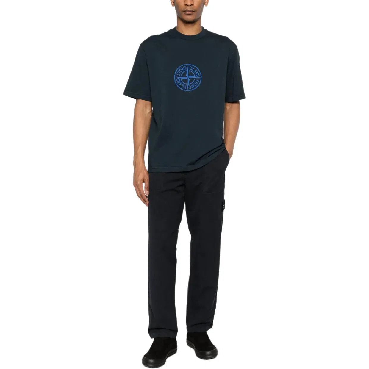 Футболка Compass Printed Regular-Fit STONE ISLAND, Blue — фото 3
