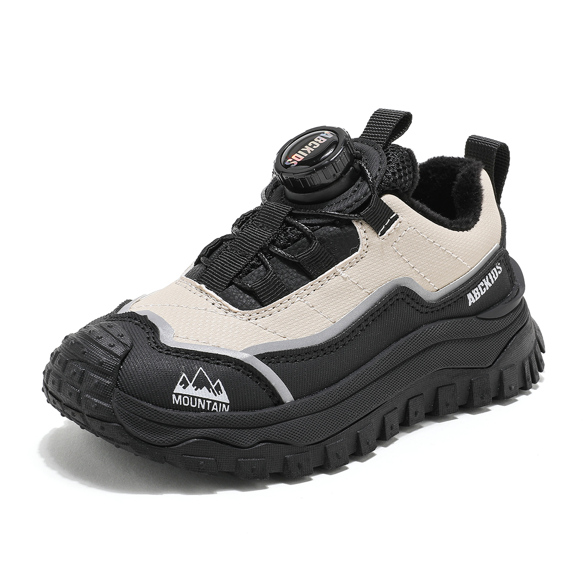 

ABC KIDS Нескользящие, легкие, амортизирующие, теплые, детские кроссовки для повседневной носки, бежево-черные