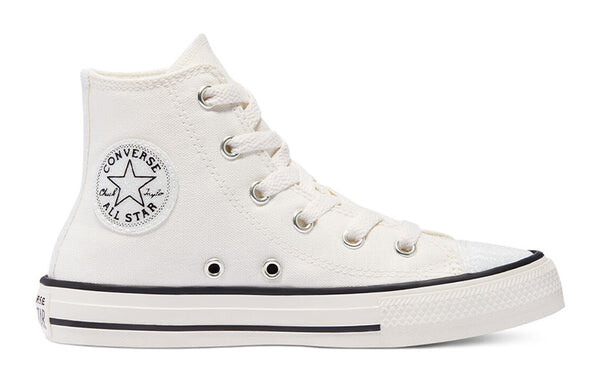 Кроссовки chuck taylor all star high top beige/white Converse, белый — фото 2