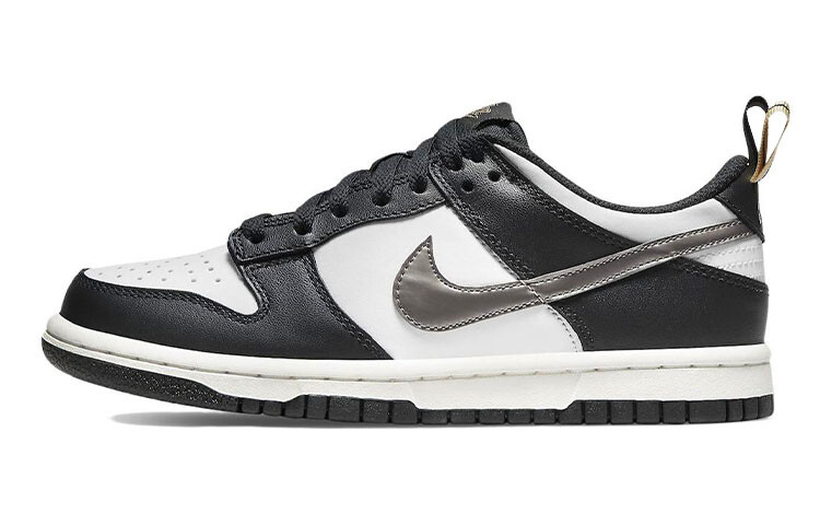 

Nike Dunk Low Черный Белый Металлический язычок (GS)