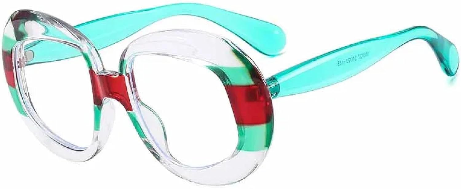 

Винтажные большие овальные солнцезащитные очки унисекс в крупной оправе, модные, для отдыха на природе, летних путешествий, солнцезащитные очки с защитой от УФ-излучения UV400 TKKTLLT, Green Clear