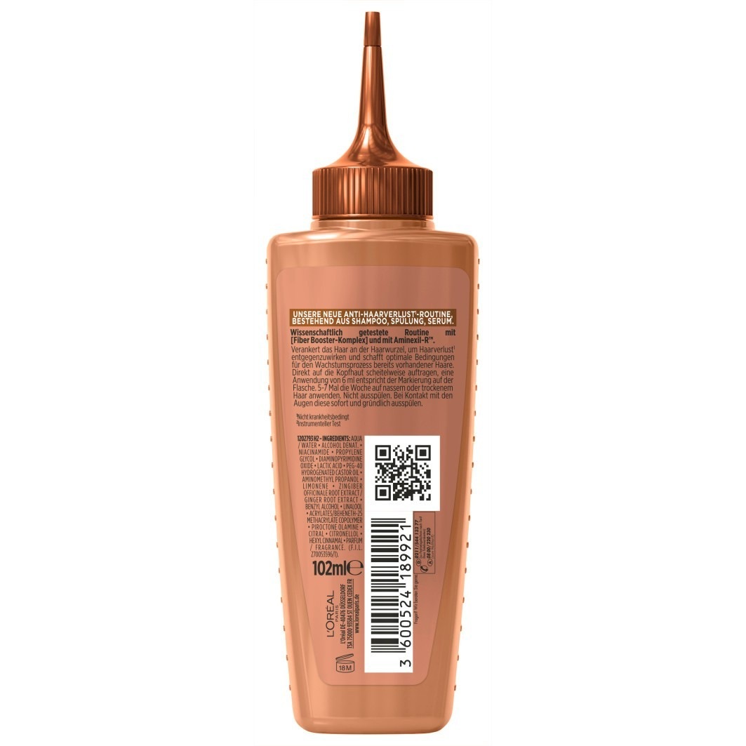 Сыворотка для волос elvital fiber booster anti-haarverlust Loreal Paris, объем 102 мл — фото 2