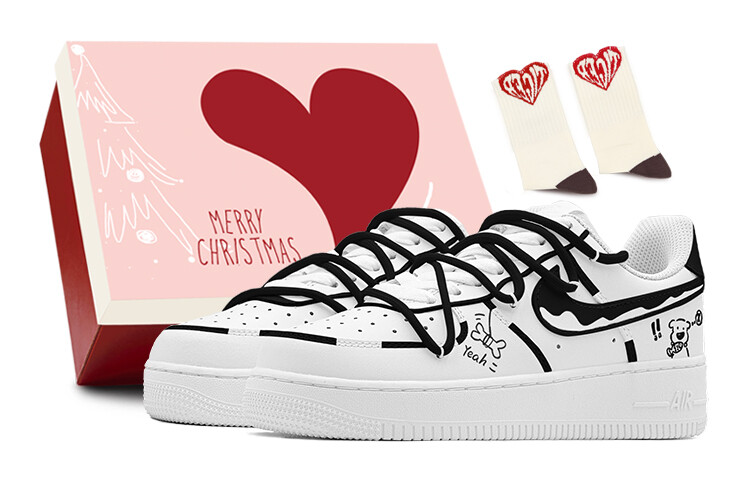

Мужские кроссовки для скейтбординга Nike Air Force 1, Black/White