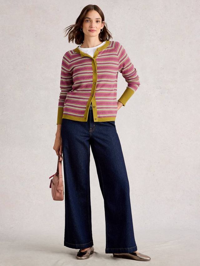 

Кардиган Lulu в рубчик с текстурой White Stuff, Pink/Multi