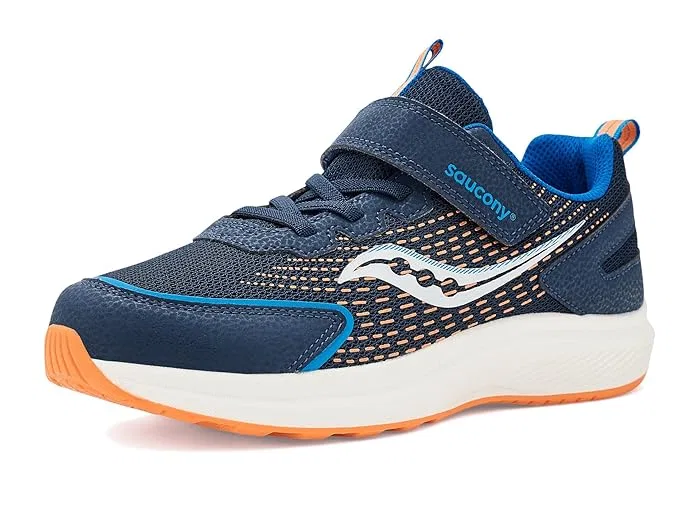 Кроссовки с эластичными шнурками Cohesion FST Saucony Kids, Navy/Royal — фото 2