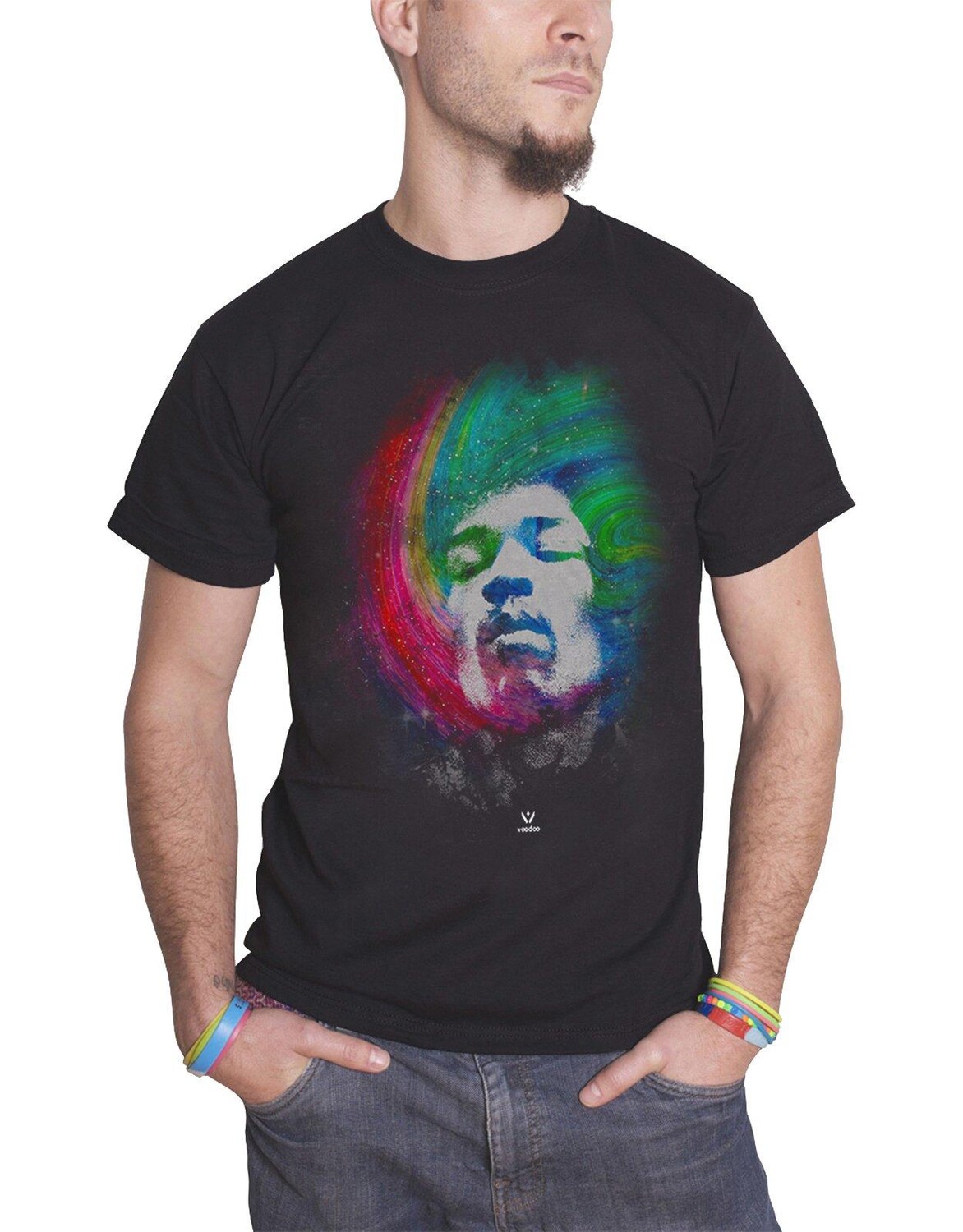 

Футболка с портретом галактики Jimi Hendrix, черный