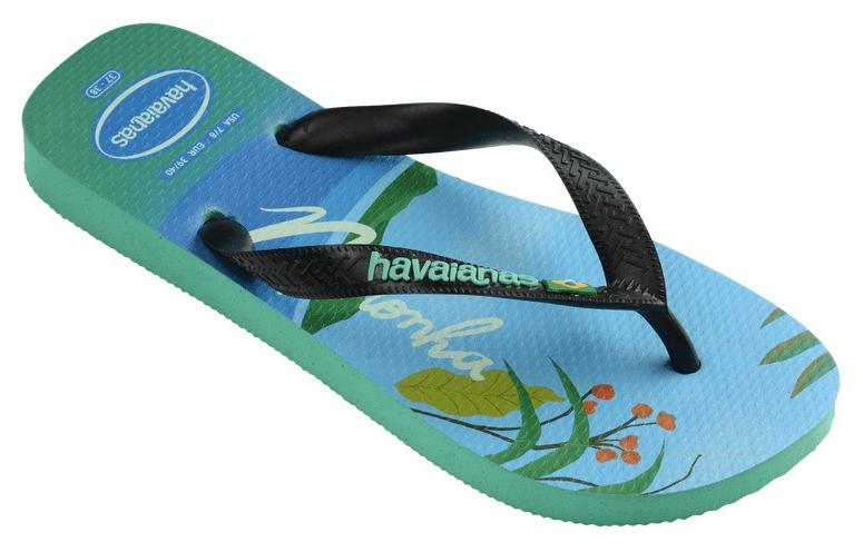 Быстросохнущие шлепанцы женские синие черные Havaianas — фото 2