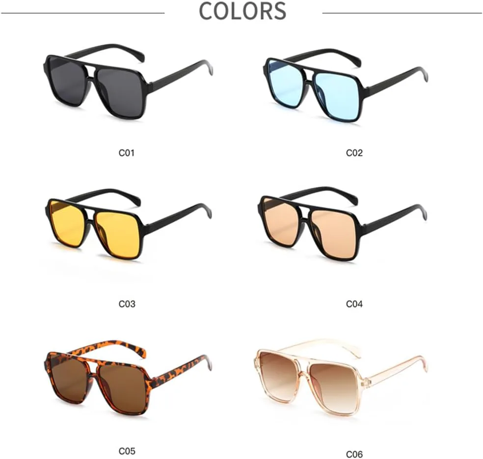 

Солнцезащитные очки UV400 с двойной перемычкой, крупная оправа, для женщин и мужчин, для бега и занятий спортом на открытом воздухе UYPTK, Champagne Brown