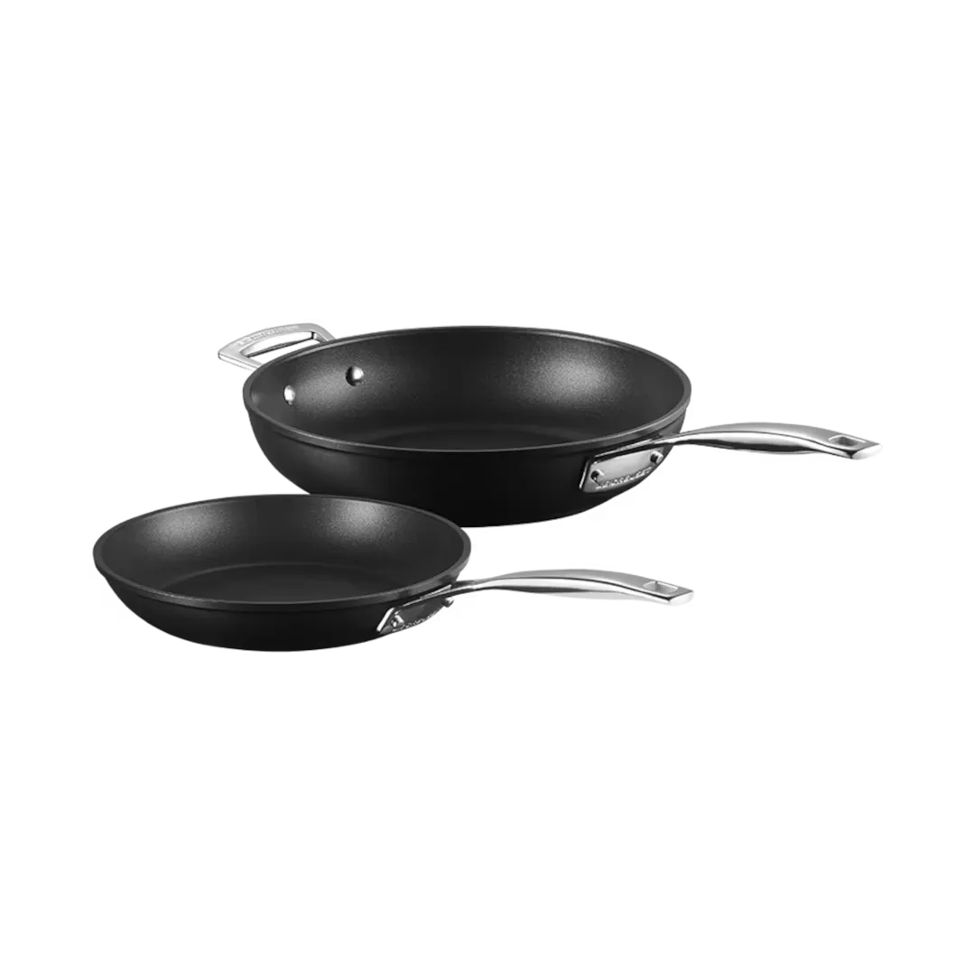 

Набор из 2 алюминиевых сковородок Le Creuset с антипригарным покрытием, черный