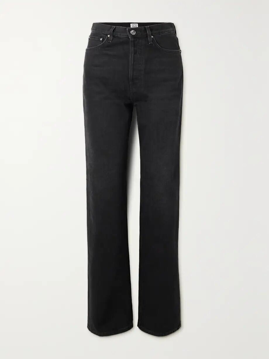 

Джинсы прямого кроя с высокой посадкой NET SUSTAIN Toteme, черный