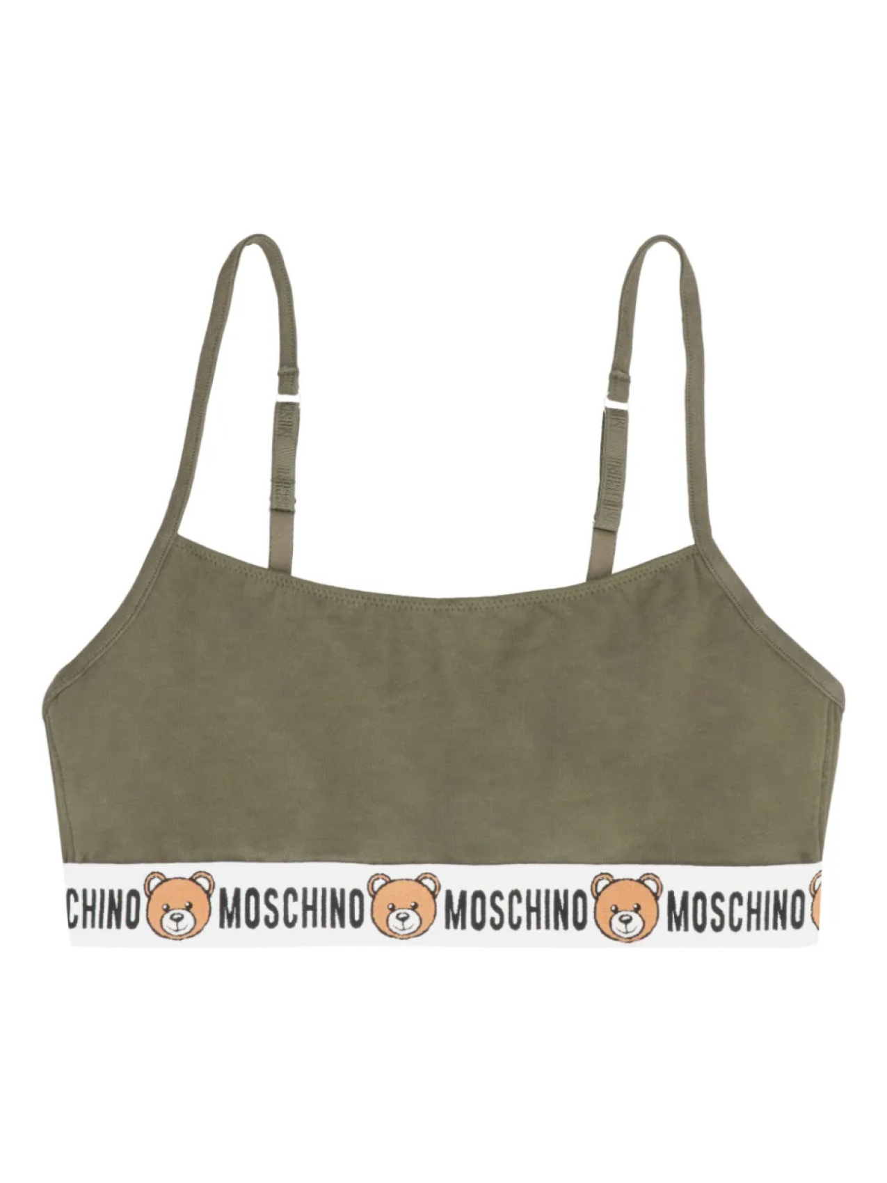 

Moschino бюстгальтер с логотипом, зеленый
