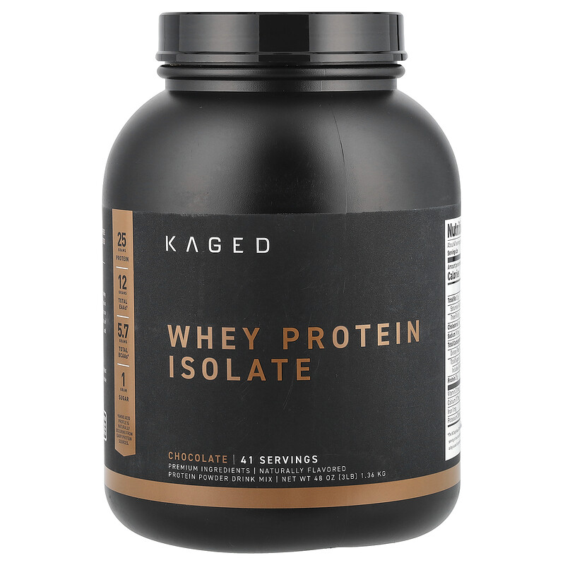 

Kaged, изолят сывороточного протеина, вкус шоколада, 1,36 кг (3 фунта)