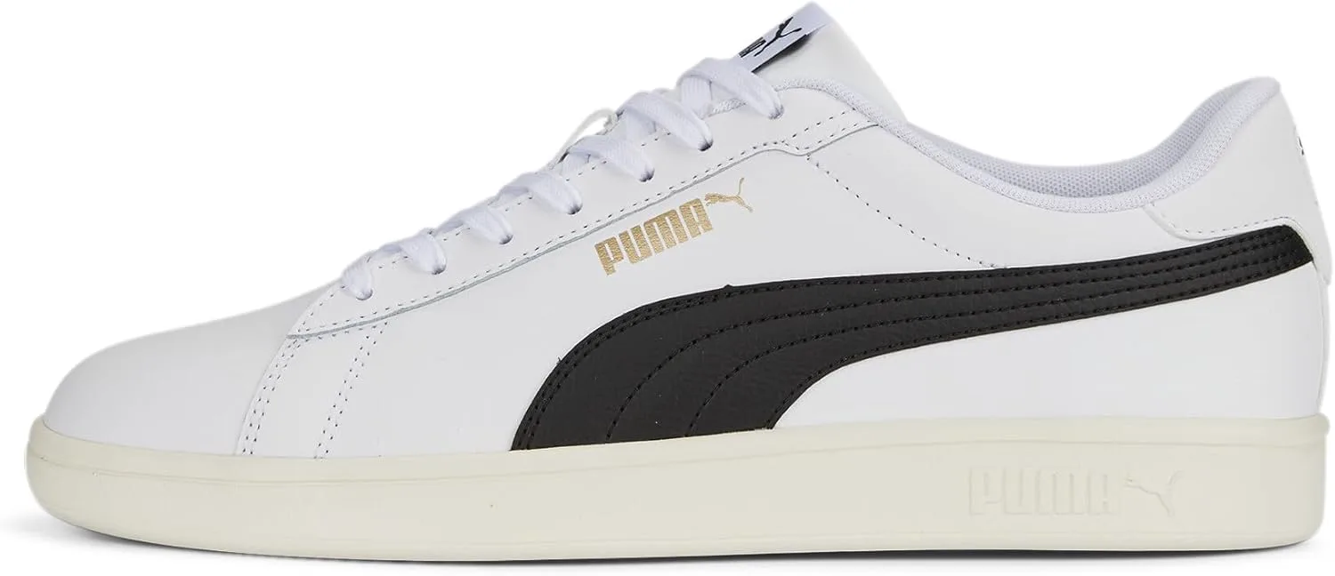 Мужские кроссовки Puma Smash 3.0, белый/черный/золотой/слоновая кость — фото 2