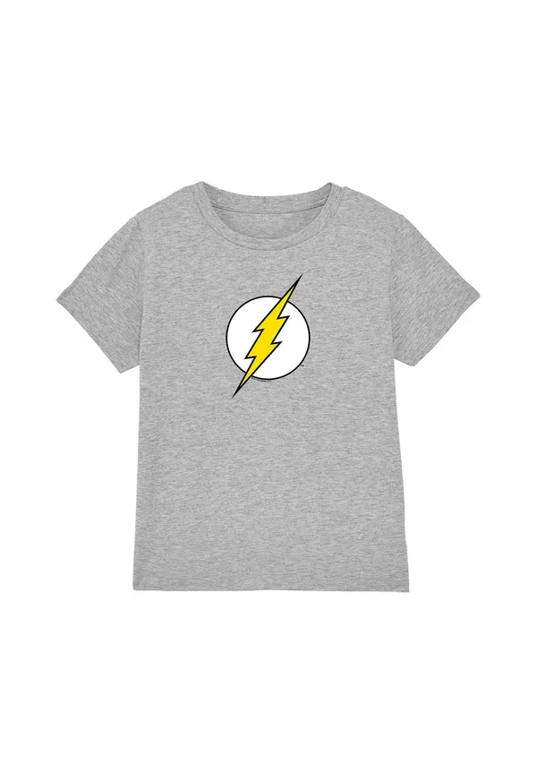 Футболка Dc flash flash logo print t-shirt Cotton Soul, крапчатый светло-серый
