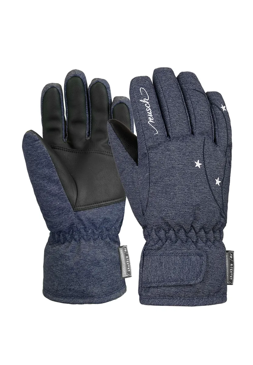

Лыжные перчатки Reusch "Alice R-TEX XT Junior", изготовлены из водонепроницаемого и дышащего материала, джинсовый