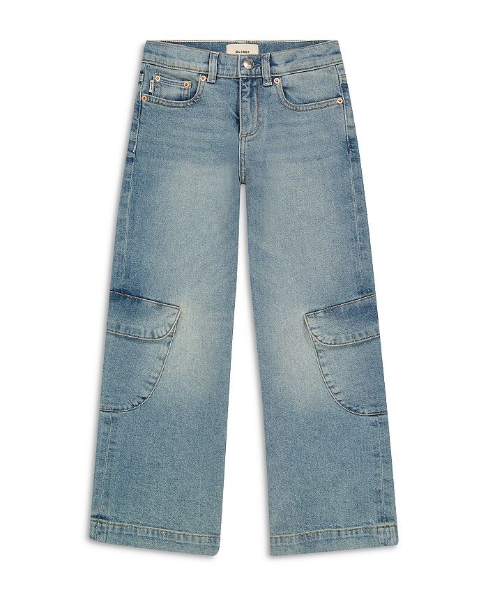 

Широкие джинсы Nini для девочек DL1961 в цвете Aged Mid Cargo - Big Kid, синий