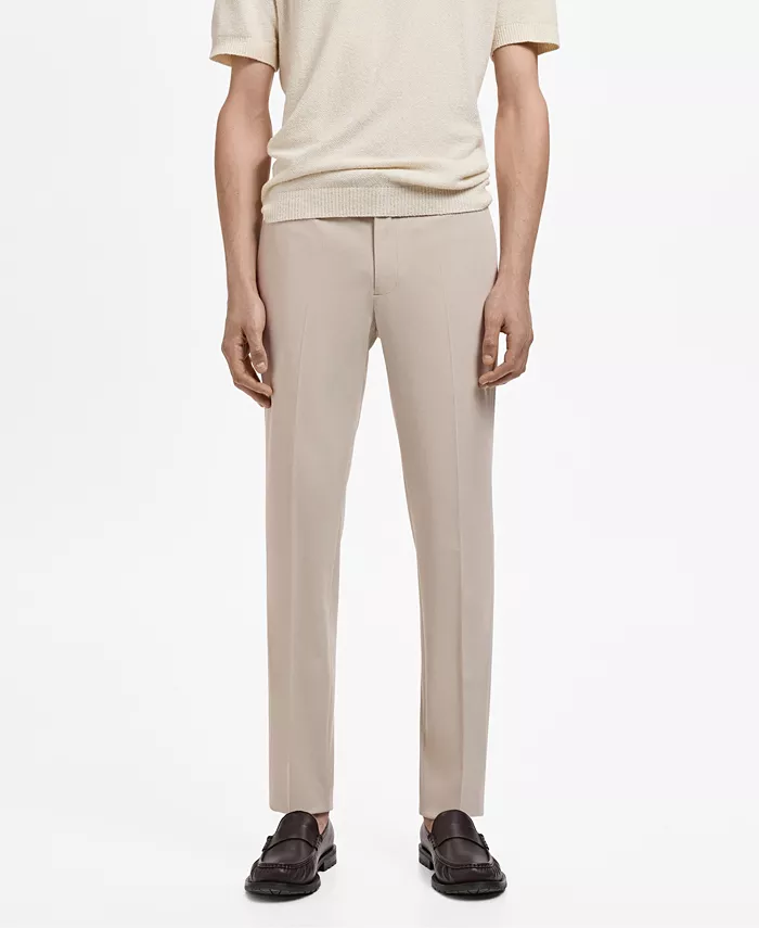 

Мужские эластичные брюки Super Slim-Fit для костюма Mango, синий