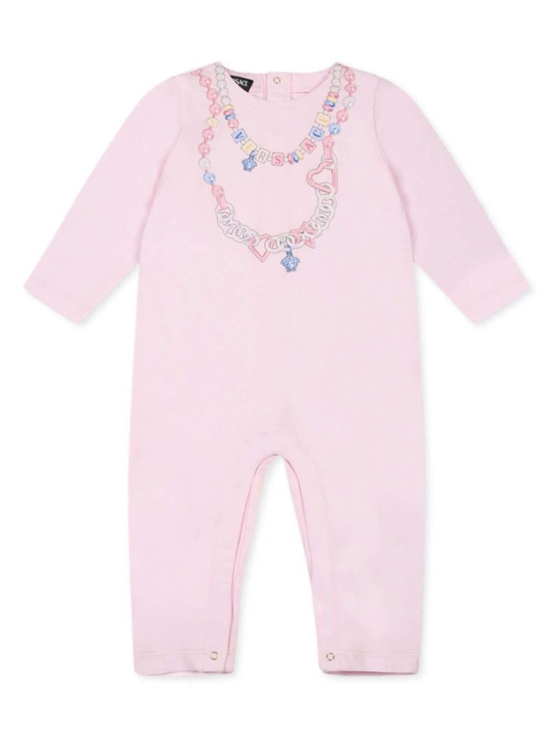 

Детский комбинезон с принтом Versace Kids, розовый