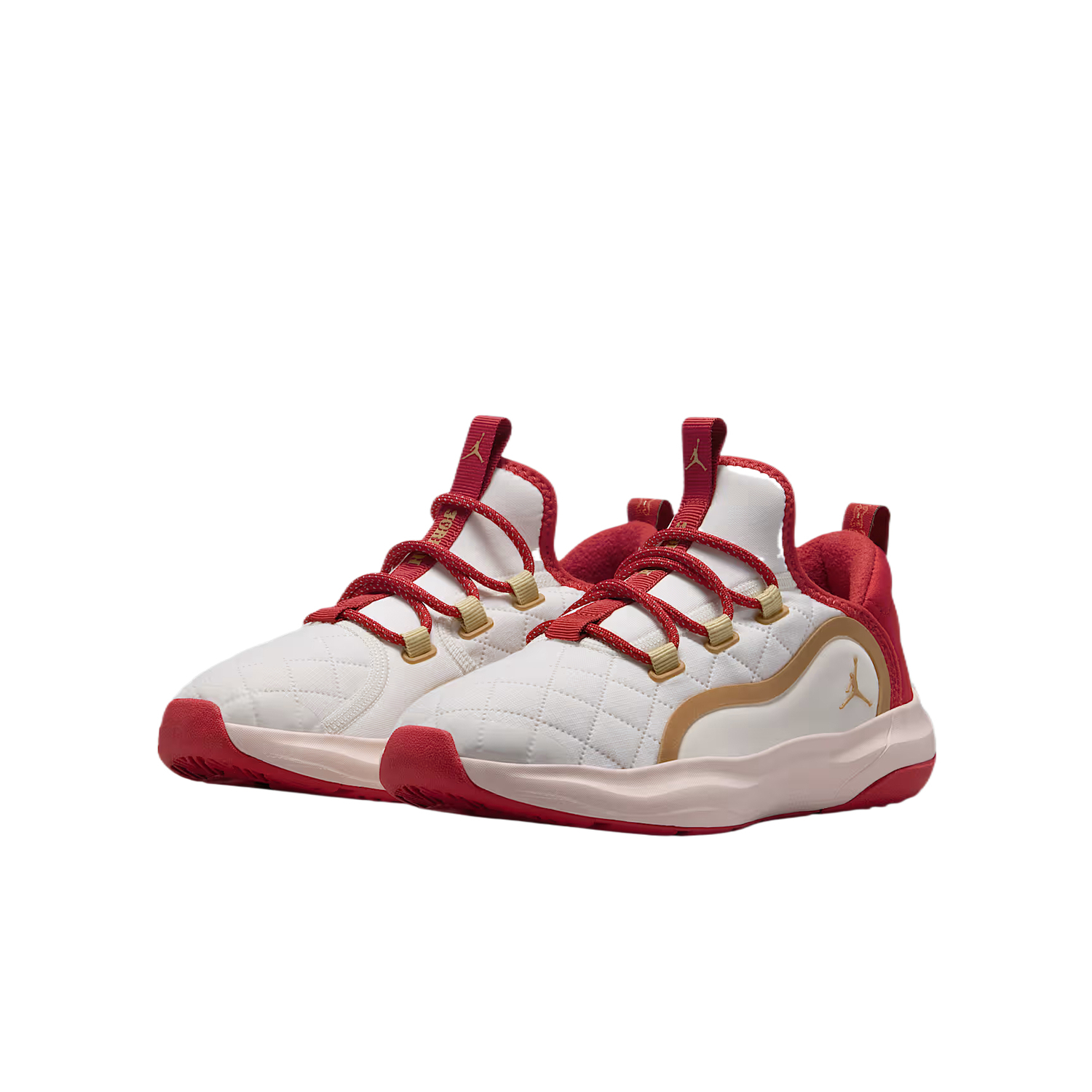 23/7.2 Synthetic Leather, Textile Low top Детские баскетбольные кроссовки Kids' Jordan, sail белый/розовый белый/темно team красный/metallic — фото 4