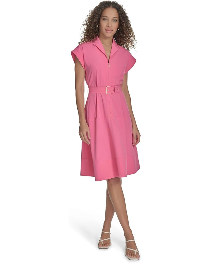 

Платье Calvin Klein Commuter Zip Front Aline, цвет Azalea