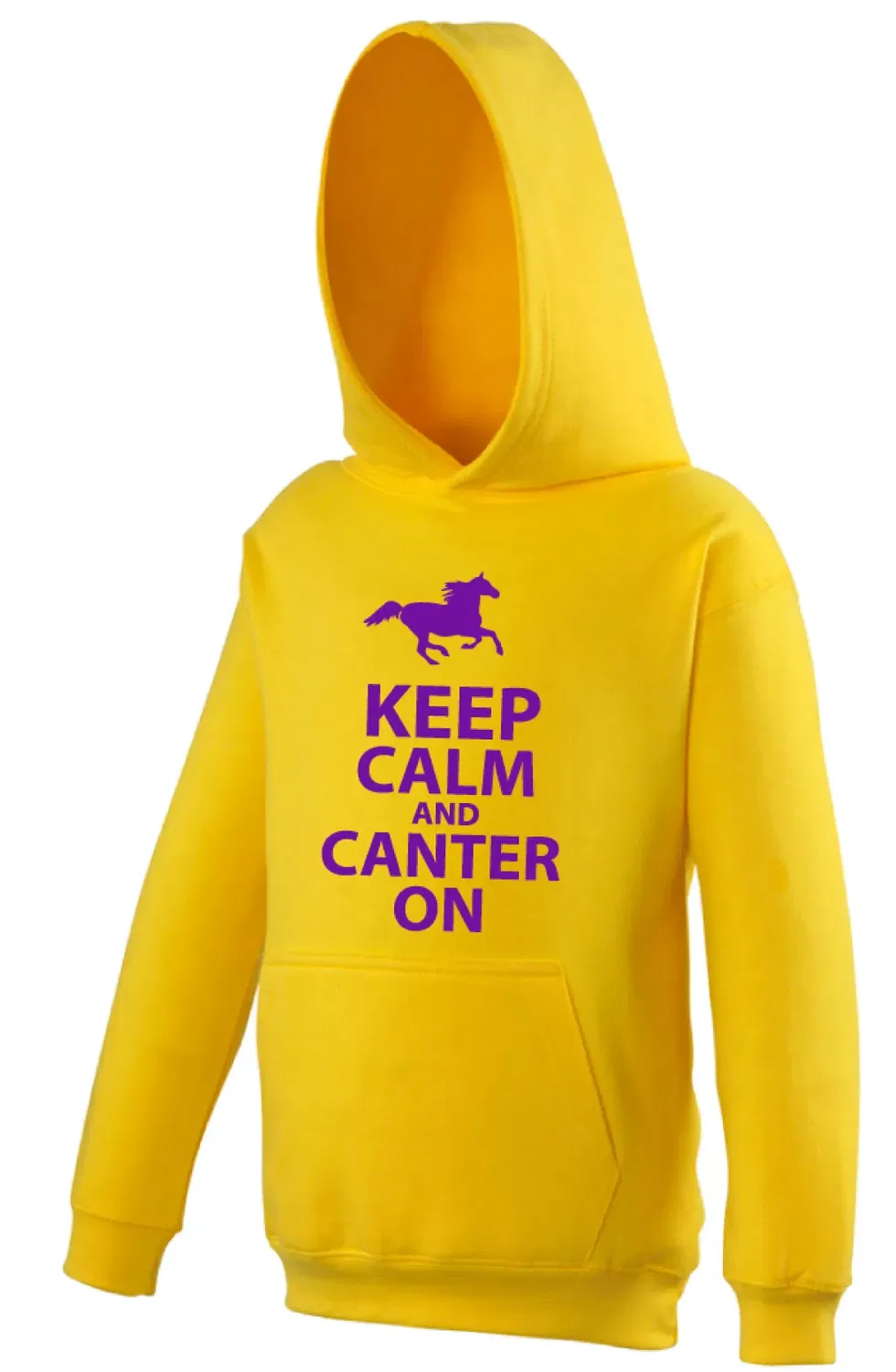 Детская худи Kids Black Keep Calm and Canter On от 60 Second Makeover, желтый