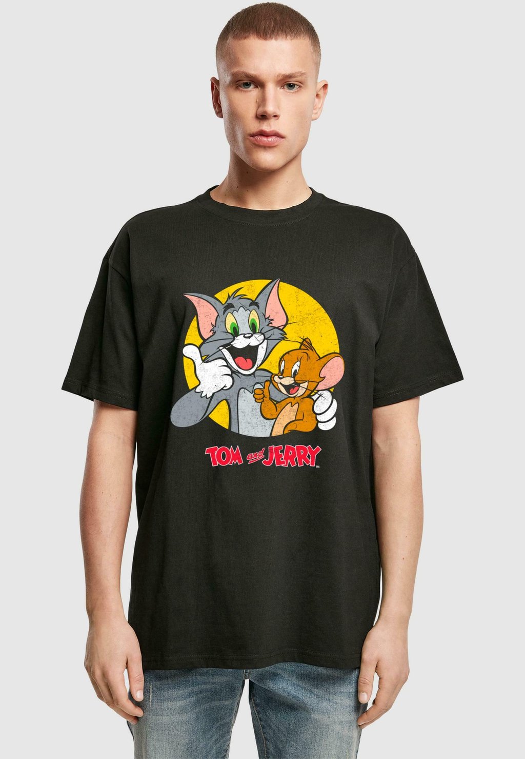 

Футболка с принтом TOM AND JERRY - THUMBS UP HEAVY Merchcode, черный