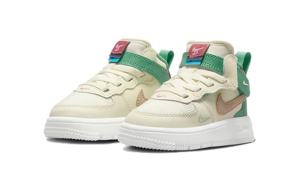 Air Force 1 Mid EasyOn SE GS 'Coconut Milk Stadium Green' Nike, белый зеленый — фото 4
