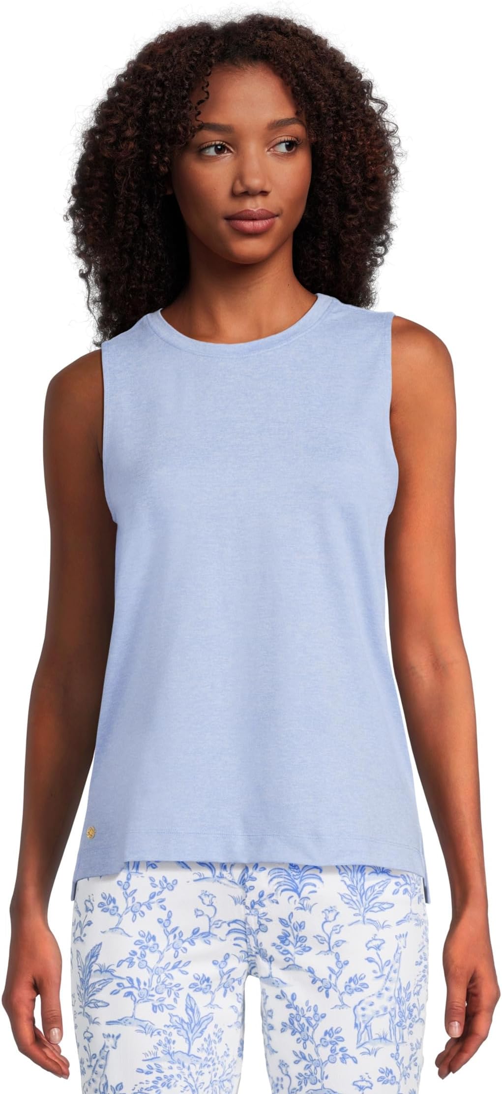 

Топ Lilly Pulitzer Calabash Tank Upf 50+, цвет Heathered Jacaranda Blue
