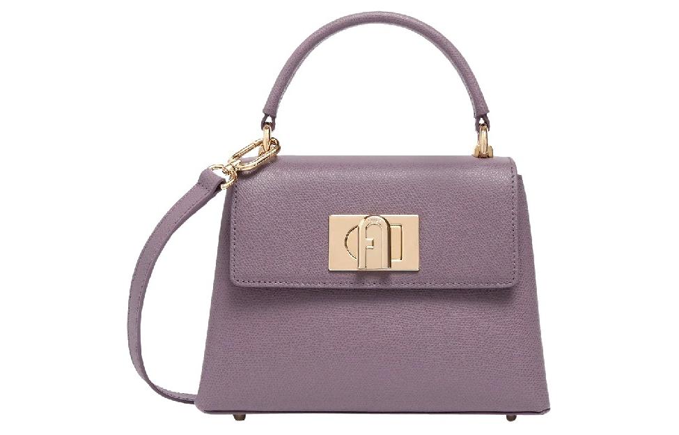 

Furla Кожаная наплечная сумка через плечо миниатюрная женская светло-фиолетовая