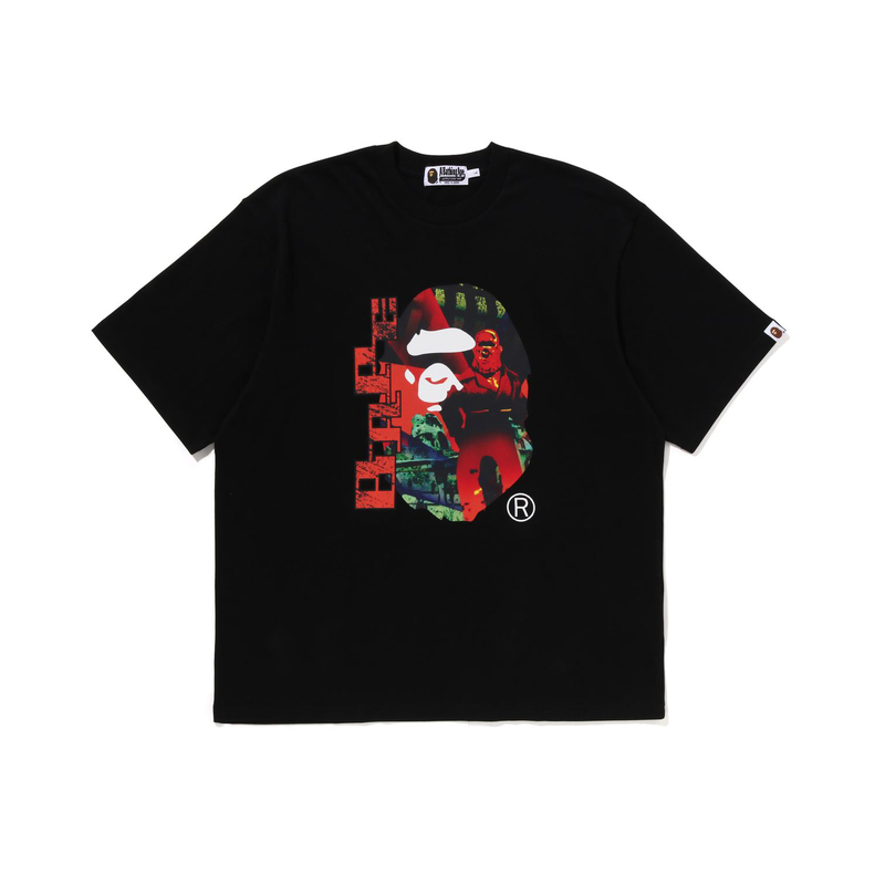 Футболка с принтом A BATHING APE, черная BKX — фото 2