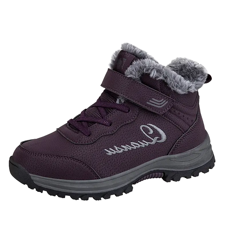 

KUPE Утепленные противоскользящие короткие зимние ботинки с увеличенной высотой подошвы унисекс женские фиолетовые, цвет Women‘s Purple